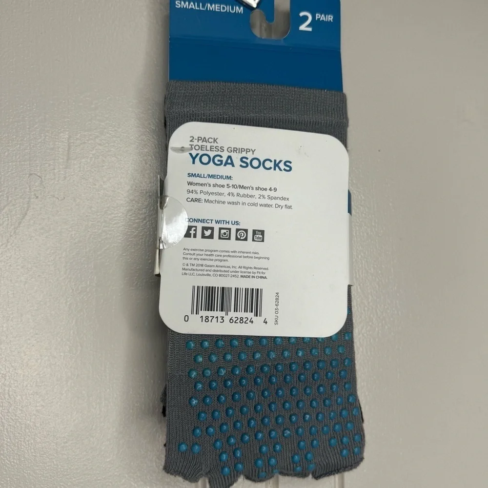 Evolve by GAIAM Yoga Socks with Grip Dots- 2 pack
